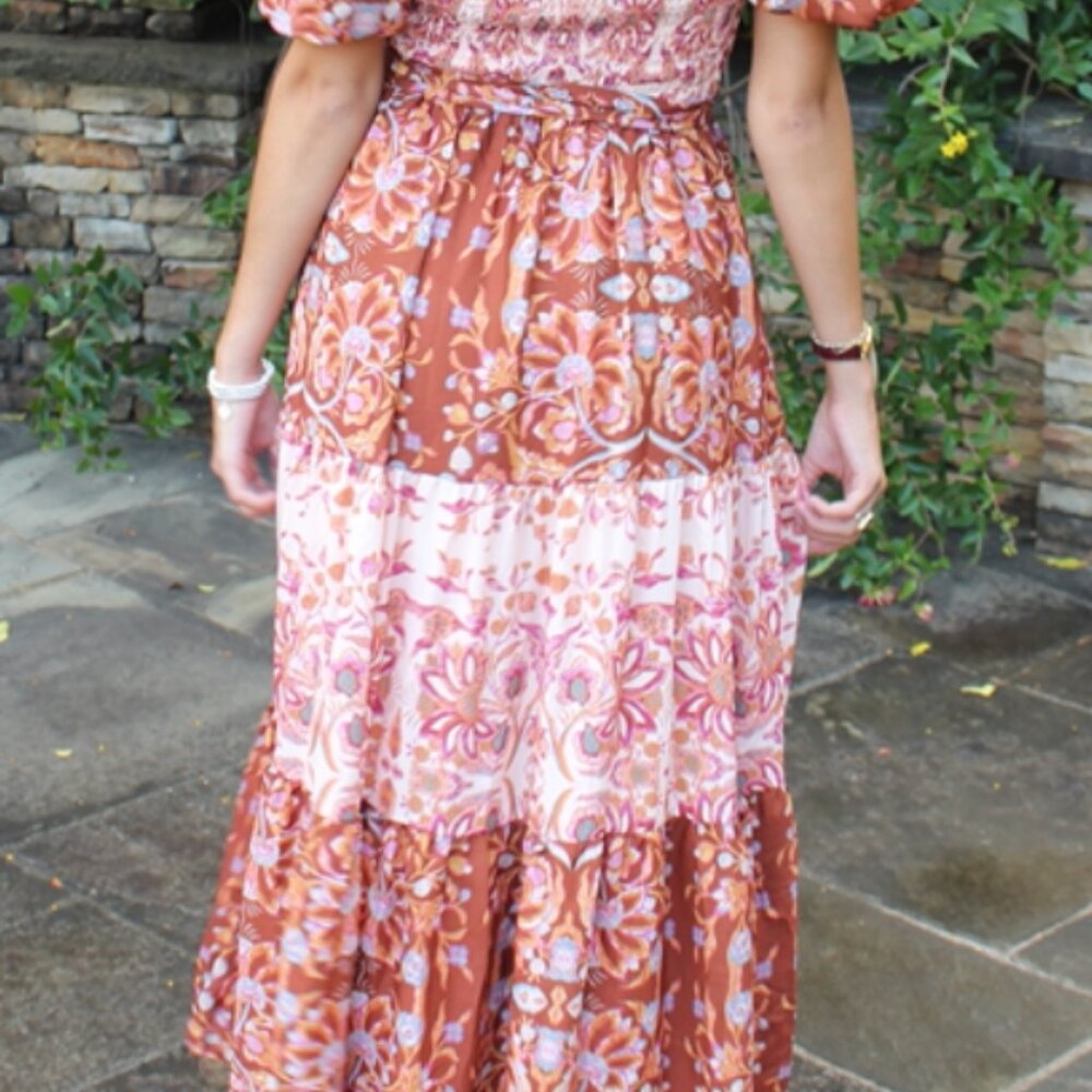 NWT Patterned Fall Dress - Picture 2 of 2